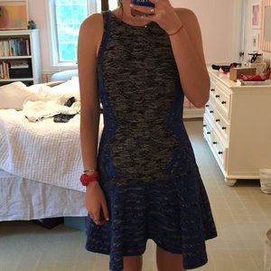 Parker Grey & Blue Dress (M)